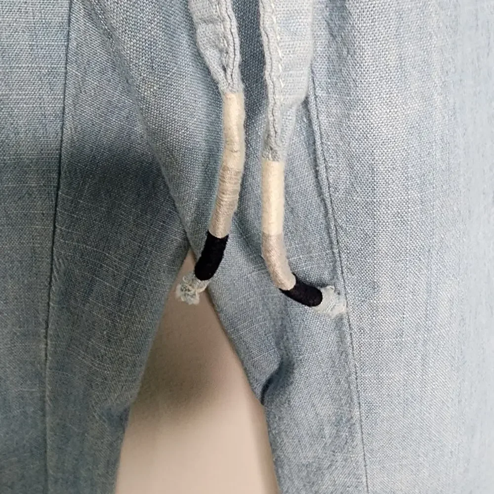 Women's J. CREW XS Reimagined Pull on Cotton Lounge Beach Pants